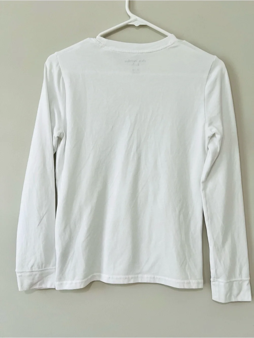 abercrombie kids White Long Sleeve Logo Tee - Size 11/12